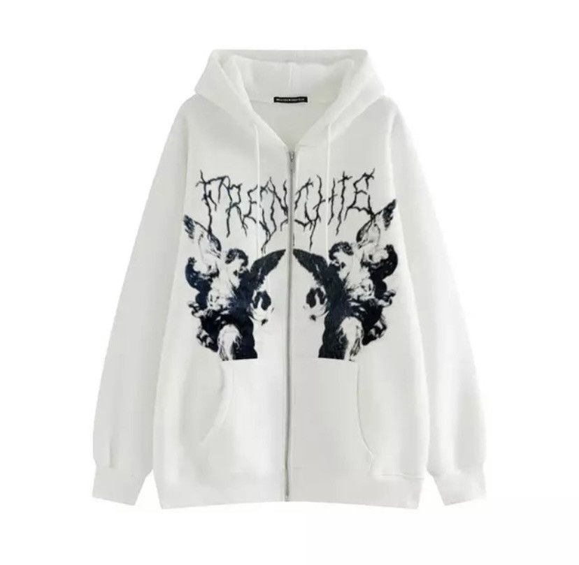 Vintage Custom Female Hoodie Angels White T-Shirts, Sweatshirt | FlexRushtees.com