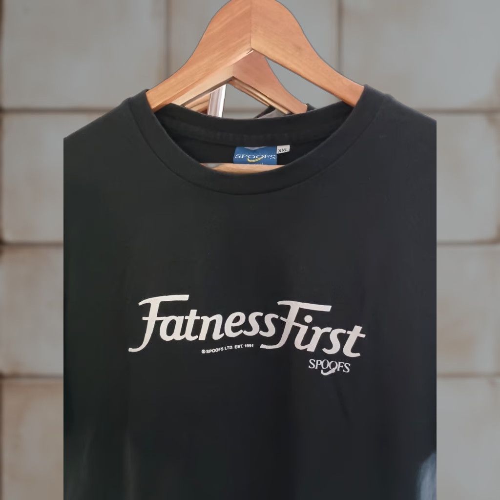Vintage Unbranded T Shirt Men Xl Black Fatness First Spoofs Funny Shirt Hoodie, Sweatshirt | FlexRushtees.com