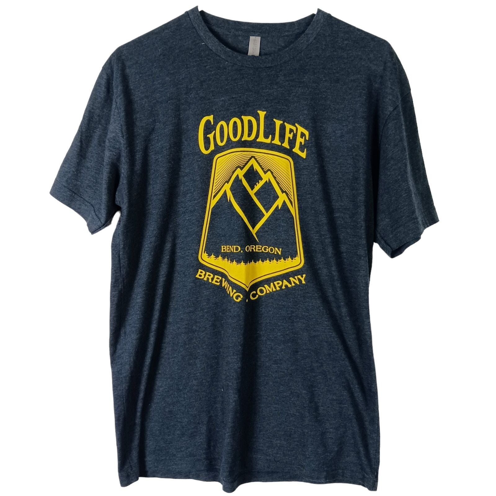Next Level Goodlife Brewing Co T Shirt Men S Medium Blue Beer Logo Tee Hoodie, Sweatshirt | FlexRushtees.com