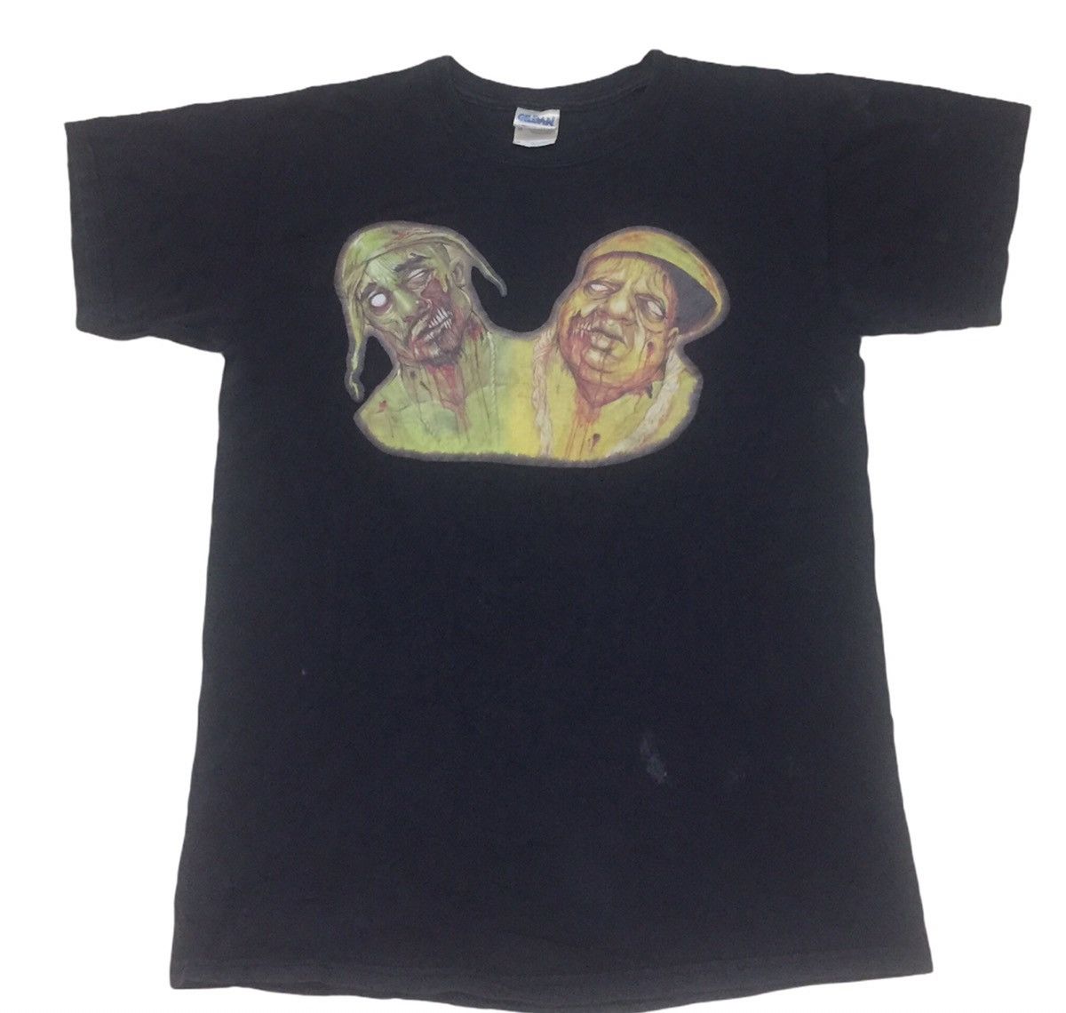 Rap Tees X Vintage Vintage Tupac Notorious Big Death Record Iron On Shirt