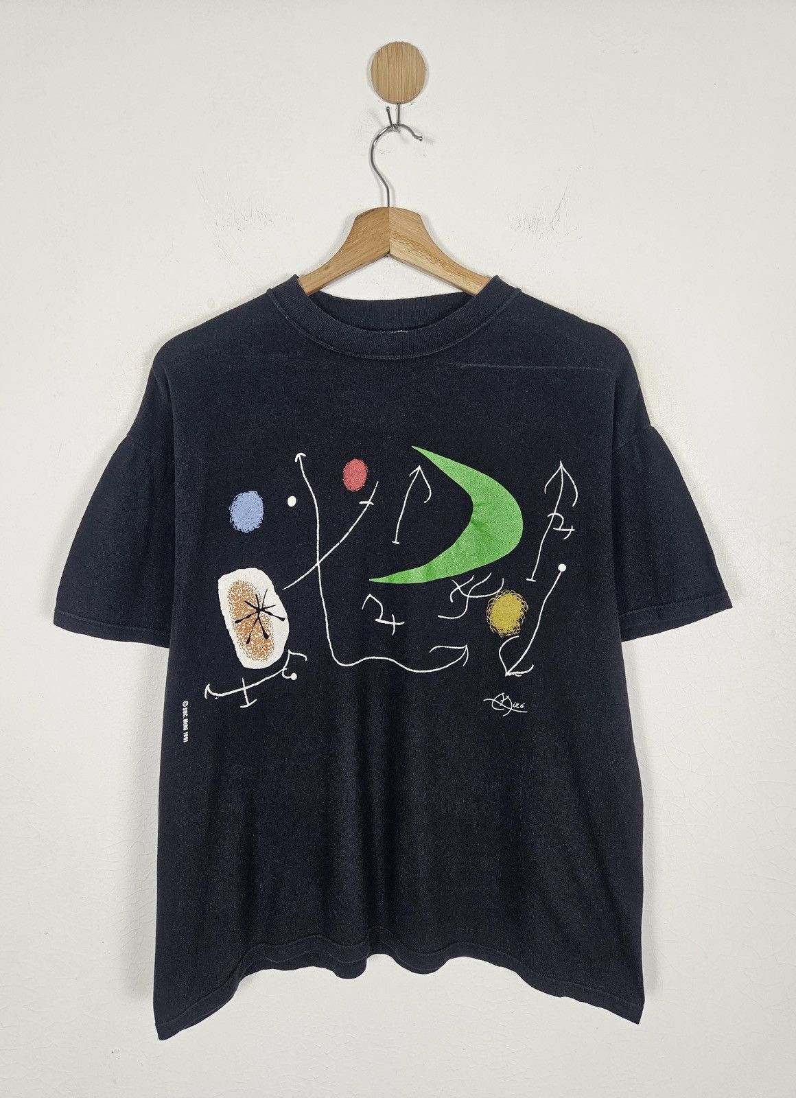 Vintage 90s Succ Joan Miro Art Printed Tee Shirt