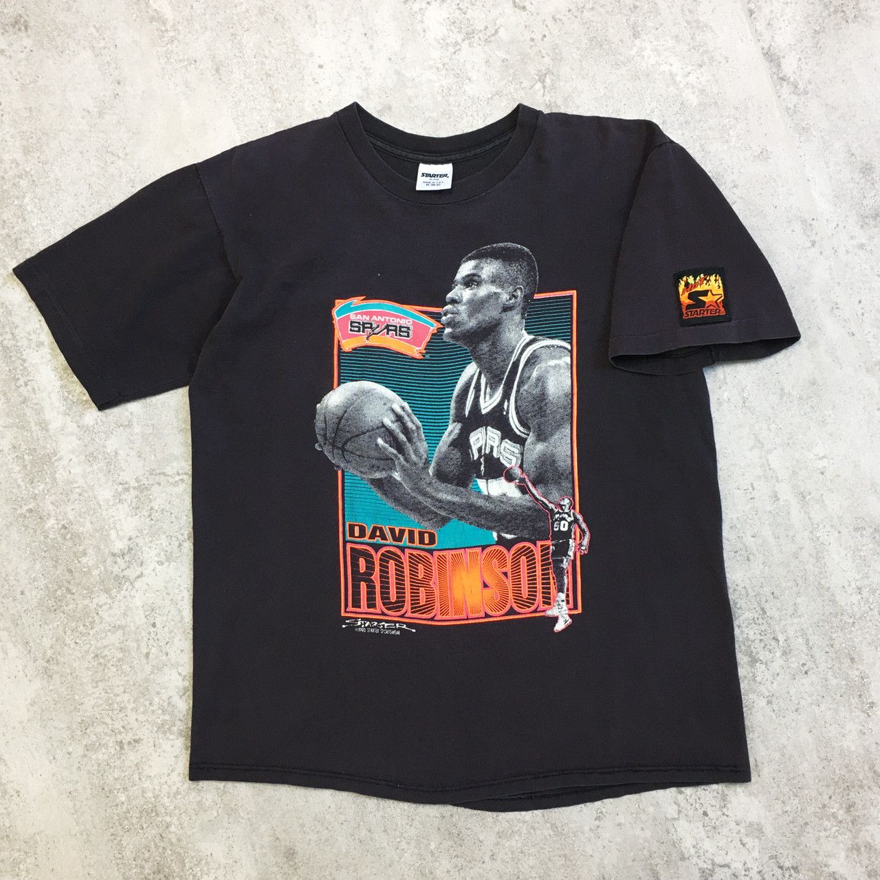 Starter X Vintage Vtg Nba Starter David Robinson 1990 Spurs T Shirt