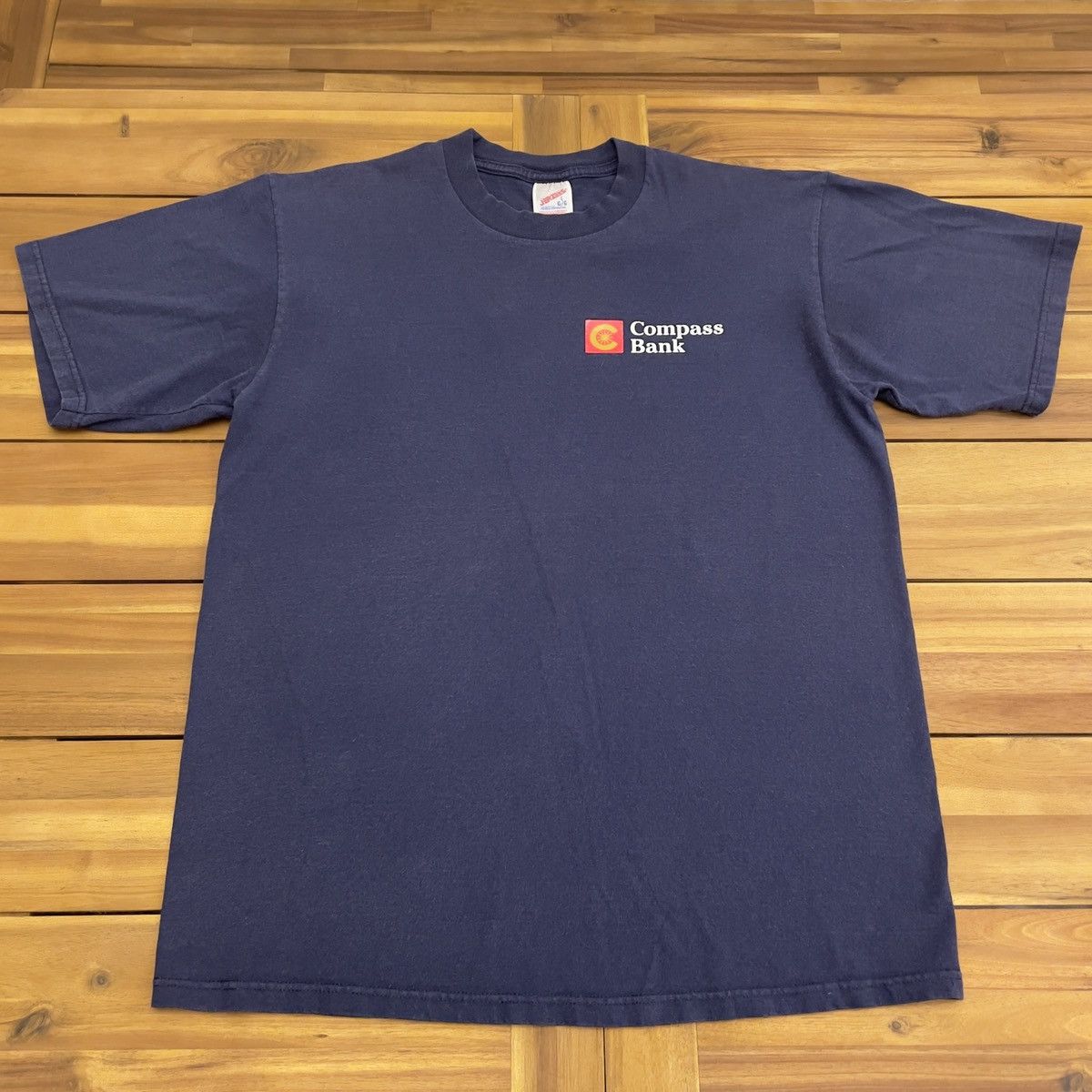 Other X Vintage Vintage 90s Jerzees Compass Bank Short Sleeve Shirt Large
