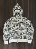 Bape Zebra Camo Shark Full Zip Hoodie T-Shirts, Sweatshirt | FlexRushtees.com