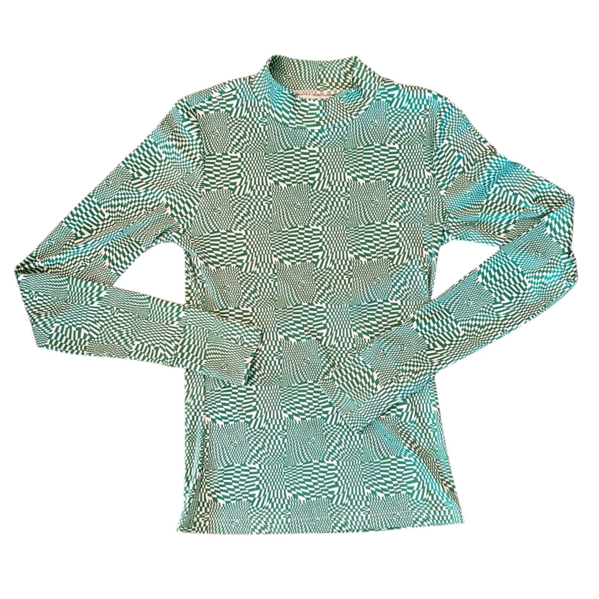 Other Llqual Abstract Graphic Psychedelic Hypnotic High Neck Top S
