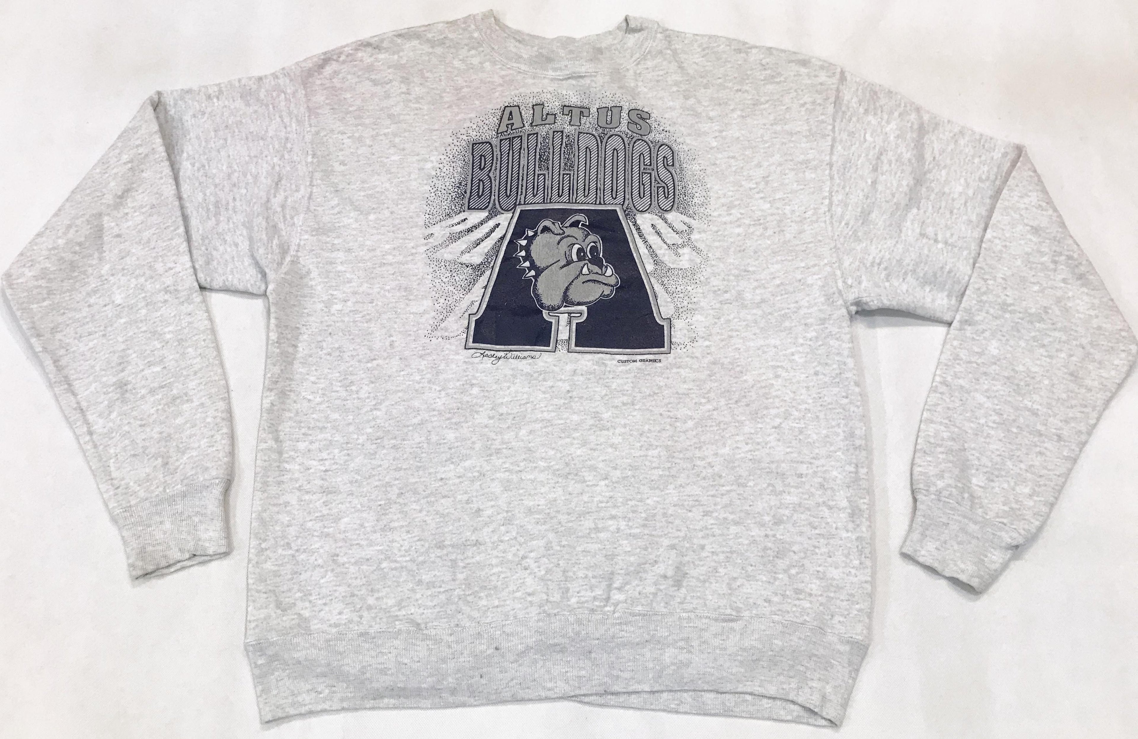 Vintage Hanes Altus Bulldogs College Crewneck Sweatshirt