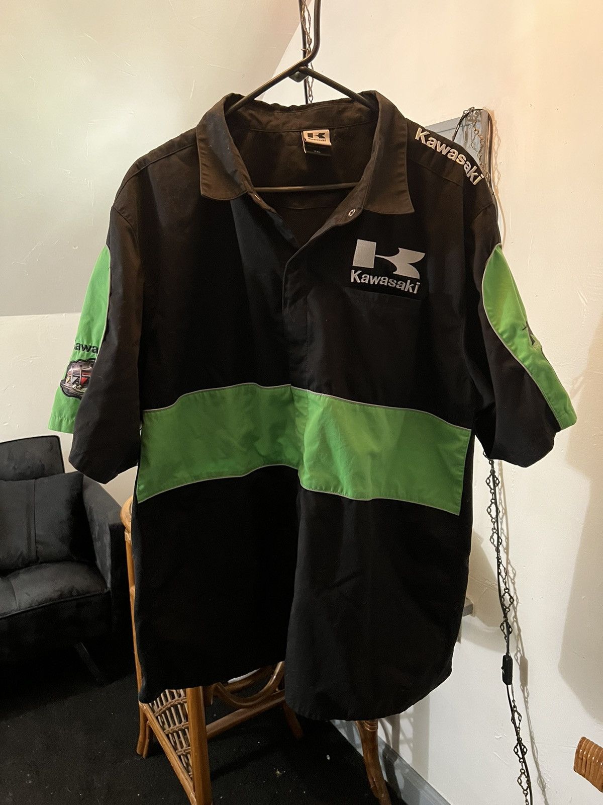 Vintage Racing Men S Nascar Kawasaki F1 Shirt Y2k Drill Hoodie, Sweatshirt | FlexRushtees.com