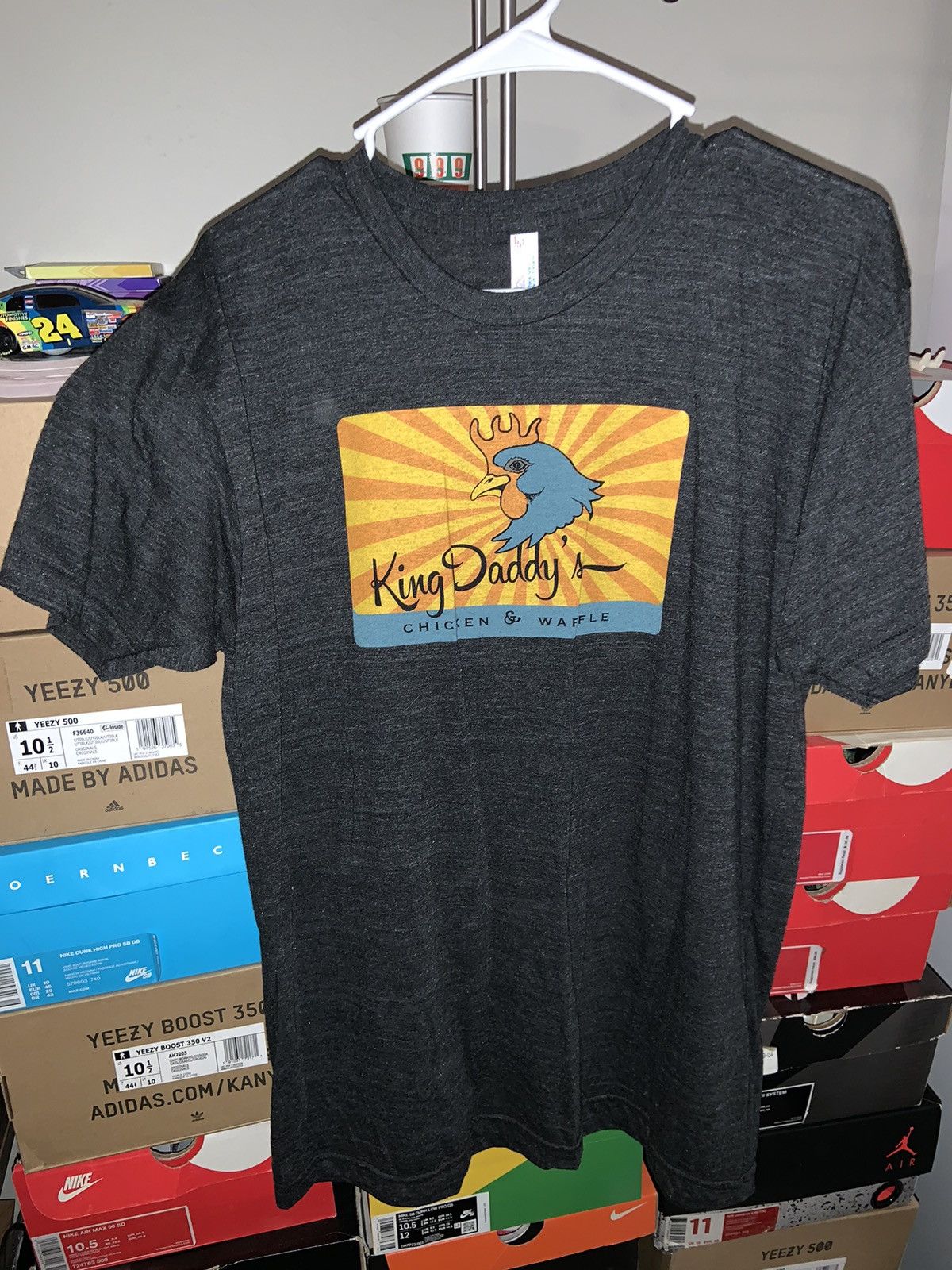 Junk Food King Daddy S Chicken Waffle Tee Hoodie, Sweatshirt | FlexRushtees.com