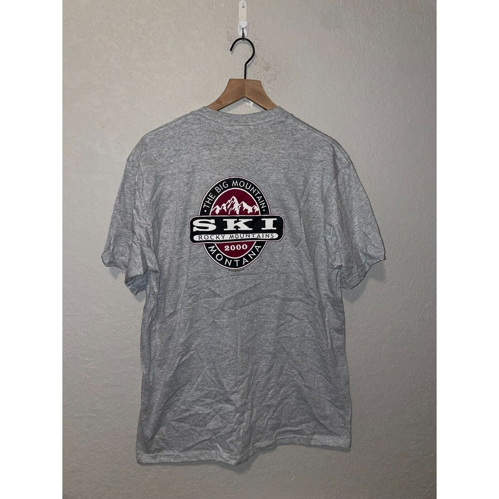 Jerzees Vintage Ski Rocky Mountains Shirt The Big Mountain Mt Tee L