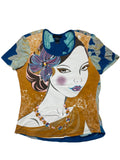 Barcelona 2000s Custo Barcelona Printed Girl Face Baby Tee
