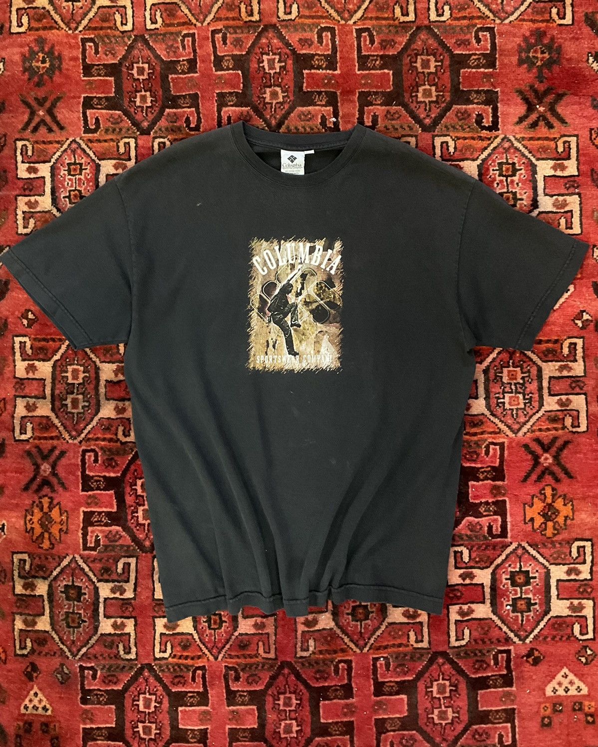 Vintage 1990s Columbia Hiking Tee Hoodie, Sweatshirt | FlexRushtees.com