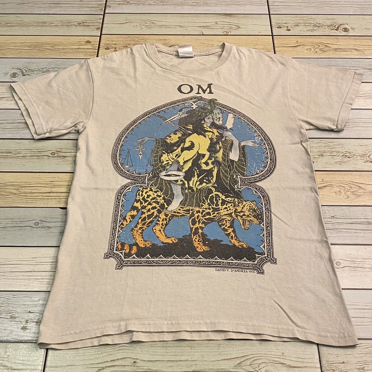 Vintage Rare Om Doom Metal Band Tour Tee