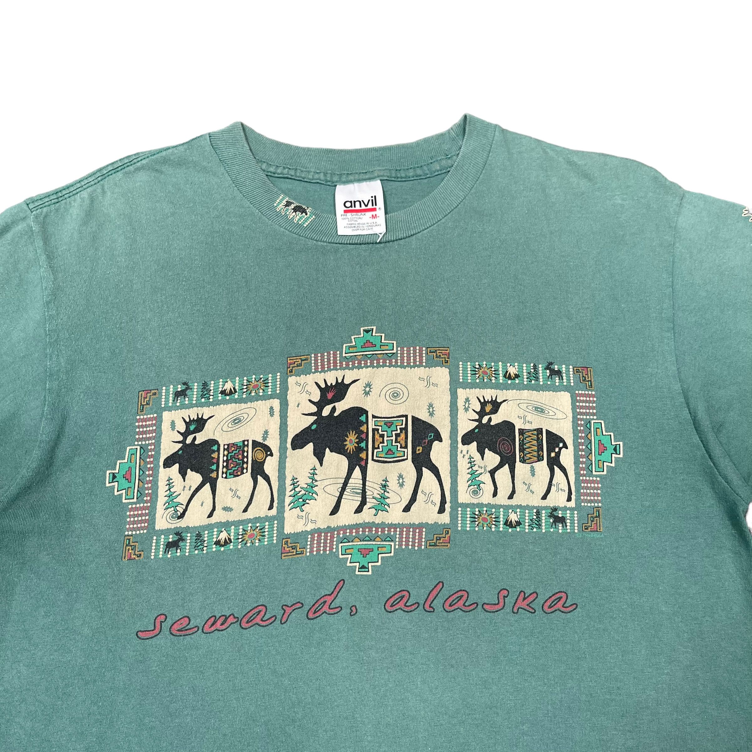 Art Comes First X Vintage Vintage 90s Alaska Tribal Art Native Anvil T Shirt