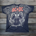 Anvil Vintage Ac Dc Black Ice T Shirt Adult Large Black Graphic Tee Mens 2000s Rock Merch Anvil Tag