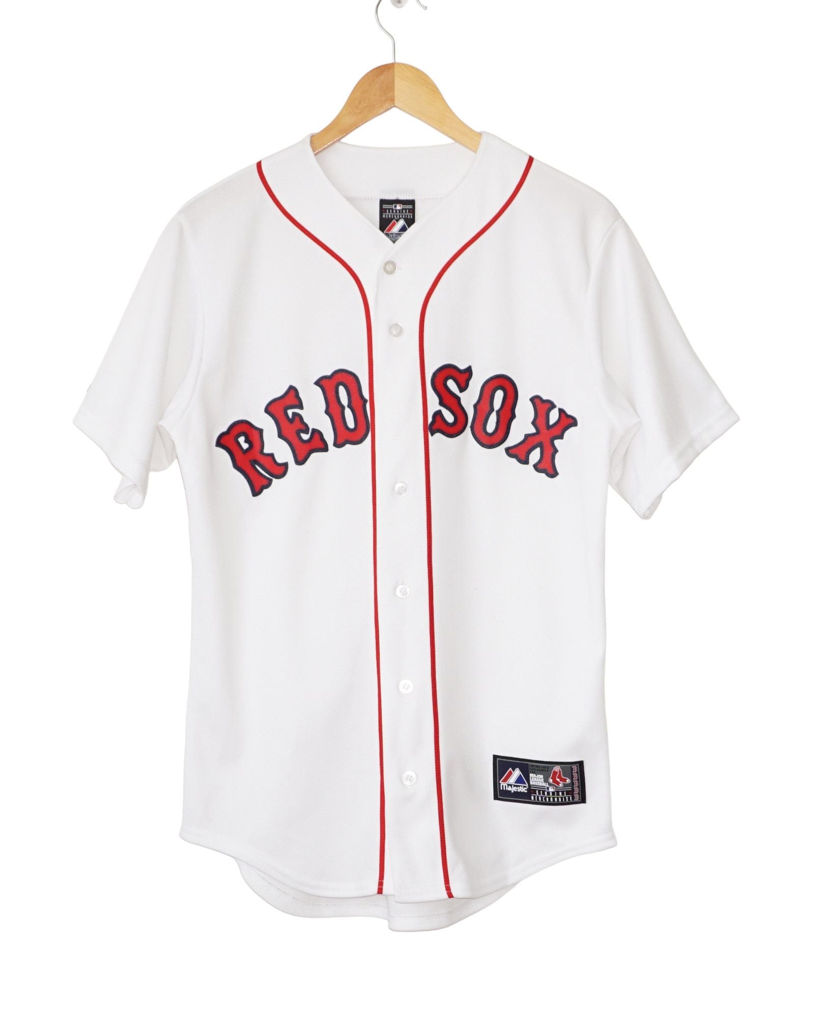 Majestic X Vintage Boston Red Sox Rare Majestic White Mlb Baseball Jersey