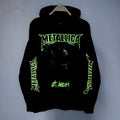 Band Tees Metallica St Anger Hoodie Fluo Full Print Graphic Black Sweatshirt | FlexRushtees.com