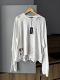 Demeulemeester Last Ann Demeulemeester Emil Distressed T Shirt With Patches Hoodie, Sweatshirt | FlexRushtees.com