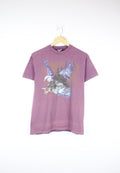 Vintage Anvil Alaska Eagle Washed Graphic Crew Tee T Shirt