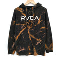 Rvca Custom Painted Skater Hoodie Sweatshirt Bleached Black T-Shirts | FlexRushtees.com