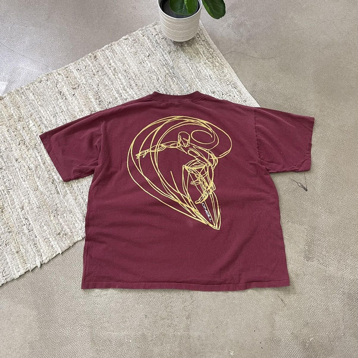 O Neill Vintage 90s Tribal T Shirt Y2k Double Printed Tee
