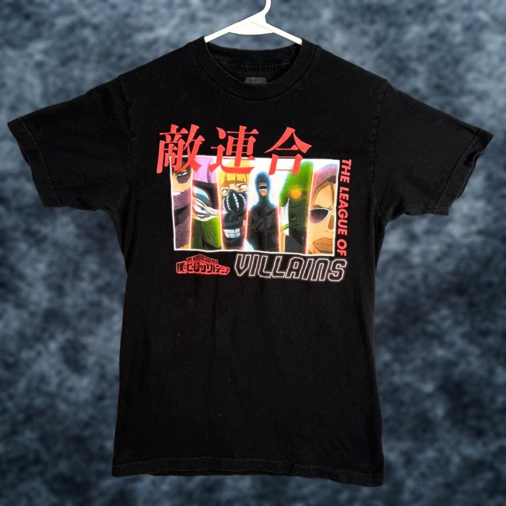 Vintage My Hero Academia League Of Villains Black T Shirt Small Funimation Anime Tee Mens S Hoodie, Sweatshirt