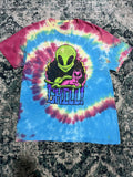 Vintage Alien Big Logo Tye Dye Bleach Tee Hoodie, Sweatshirt | FlexRushtees.com