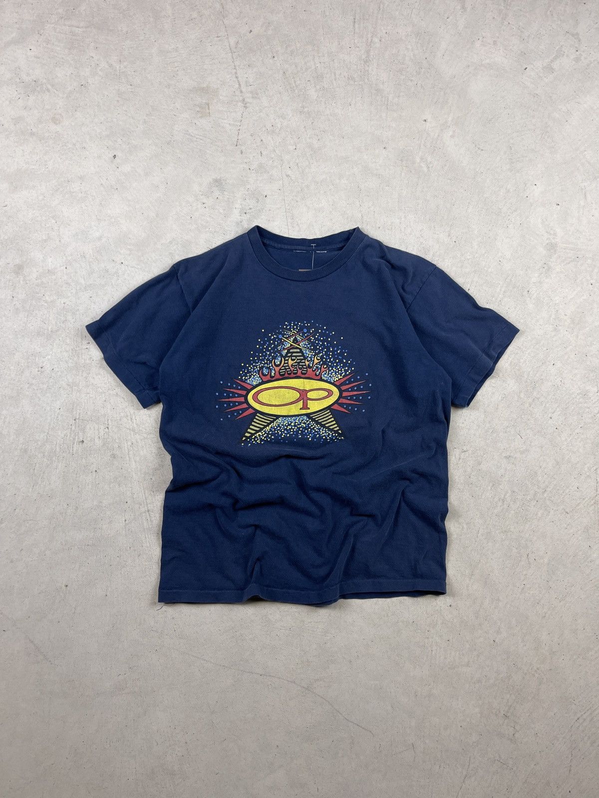 Vintage 1990s Ocean Pacific Illuminati Style Tee