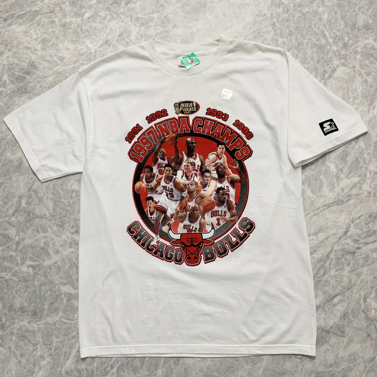 Starter X Vintage Vintage 90s Nba Chicago Bulls 1997 Starter T Shirt