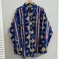 Vintage 90s Wrangler Pearl Snap Aztec Shirt