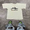 Vintage Adult I Love Sushi Porno Style Absurd Slogan Tee Hoodie, Sweatshirt | FlexRushtees.com