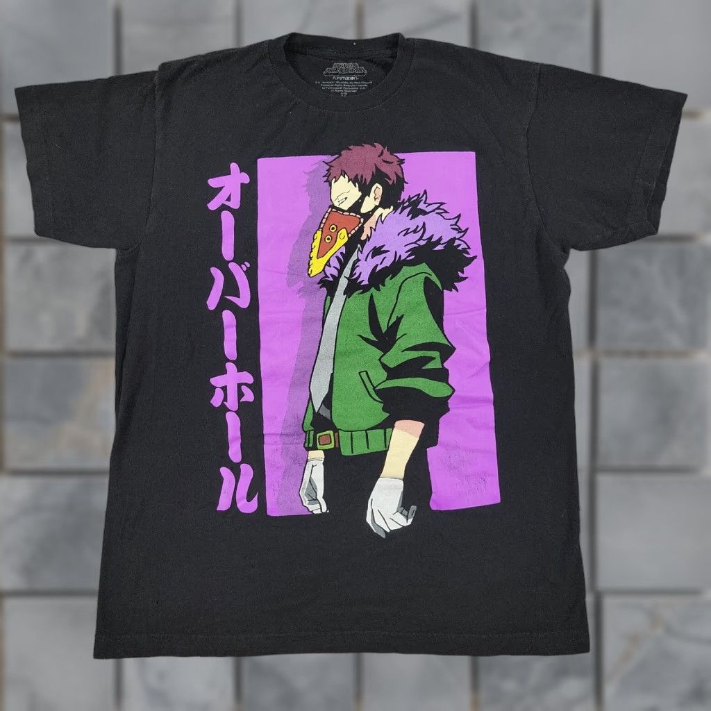 Vintage My Hero Academia Shirt Men Medium Black Overhaul Graphic Tee Short Sleeve T Shirt Crew Neck Hoodie, Sweatshirt