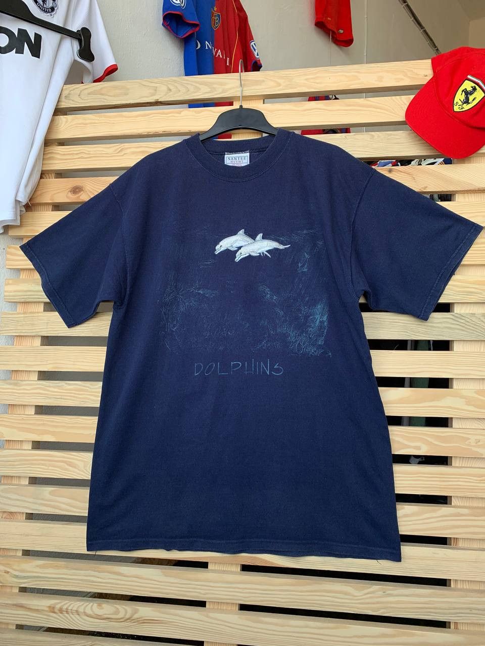 Vintage 90s Santee Oversized Tee Shirt Dolphins Made In Usa Hoodie, Sweatshirt | FlexRushtees.com