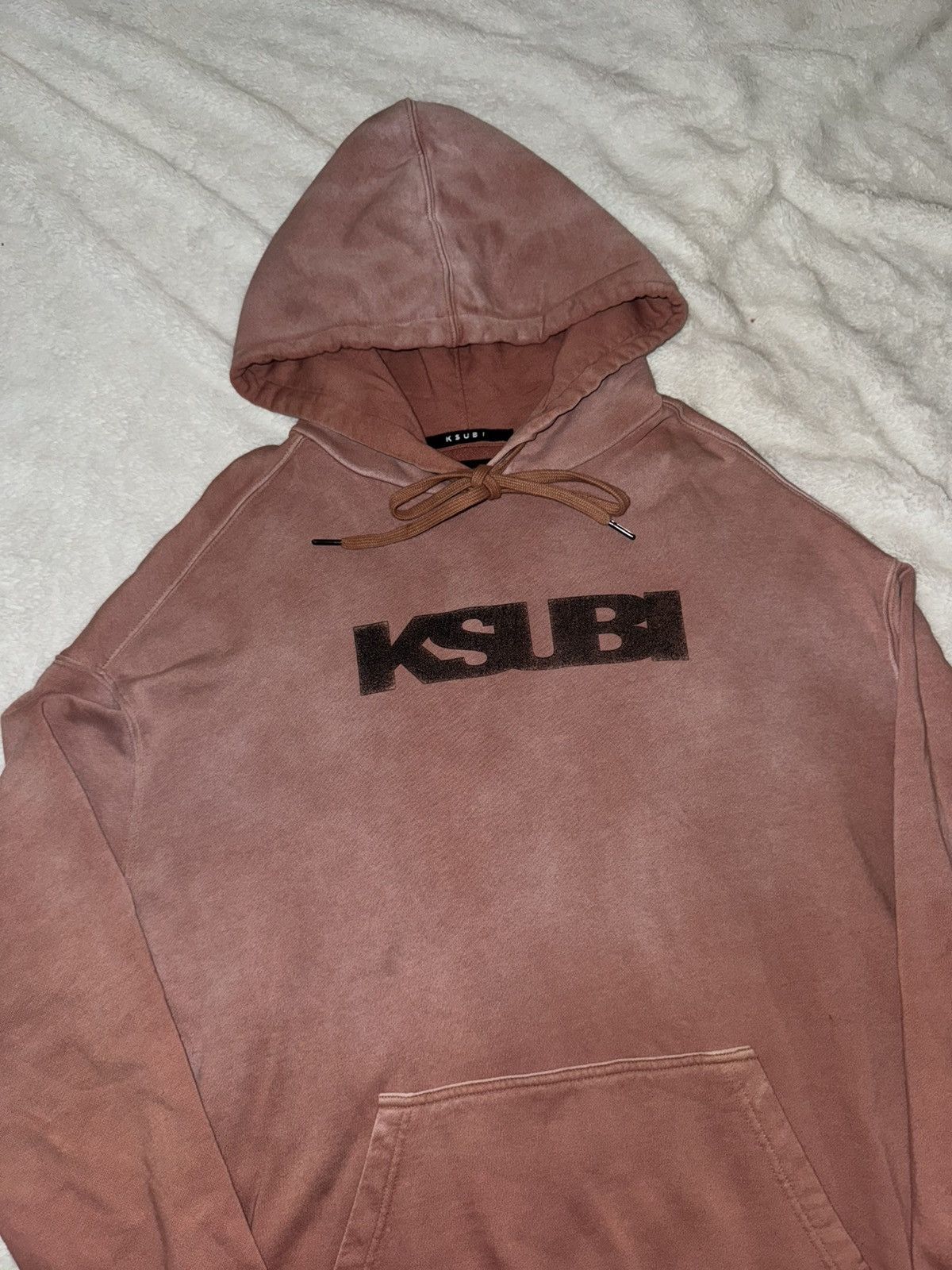 Ksubi Spellout Hoodie Red Sun Faded Oversize Size Large T-Shirts, Sweatshirt | FlexRushtees.com