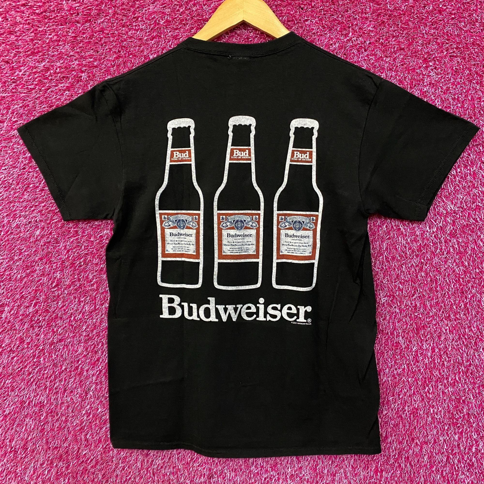 Junk Food Budweiser King Of Beer Bottles Graphic T Shirt Small Hoodie, Sweatshirt | FlexRushtees.com