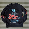 Fotten Rucking Fotten Back To The Future Mens Small Black Graphic Crew Neck Sweatshirt