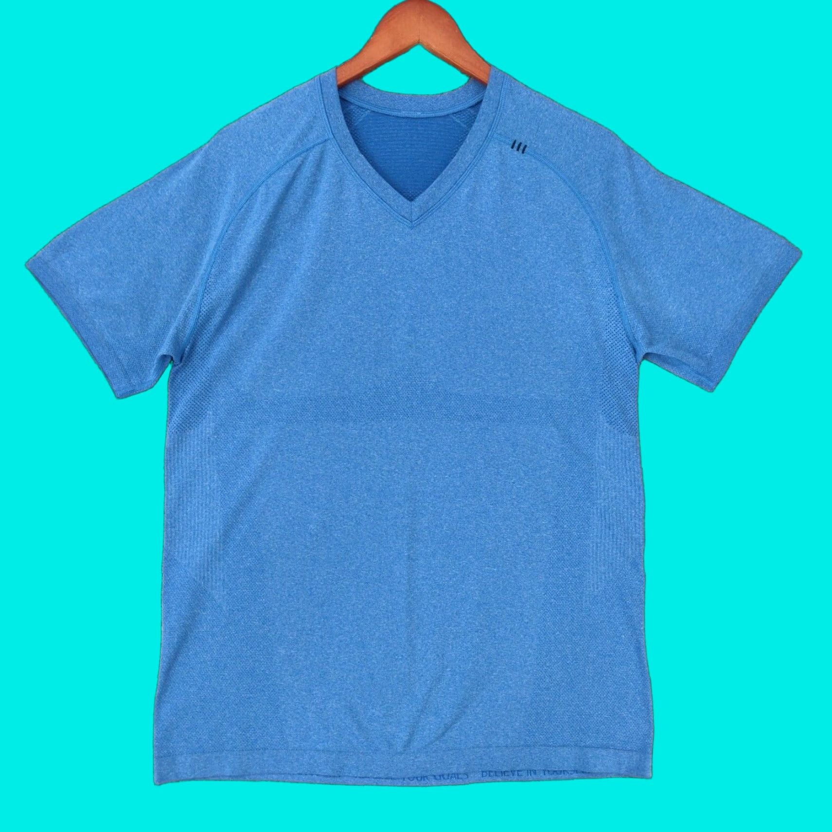 Lululemon Shirt Mens Medium Blue Metal Vent Short Sleeve Gym Yoga Running Hoodie, Sweatshirt | FlexRushtees.com