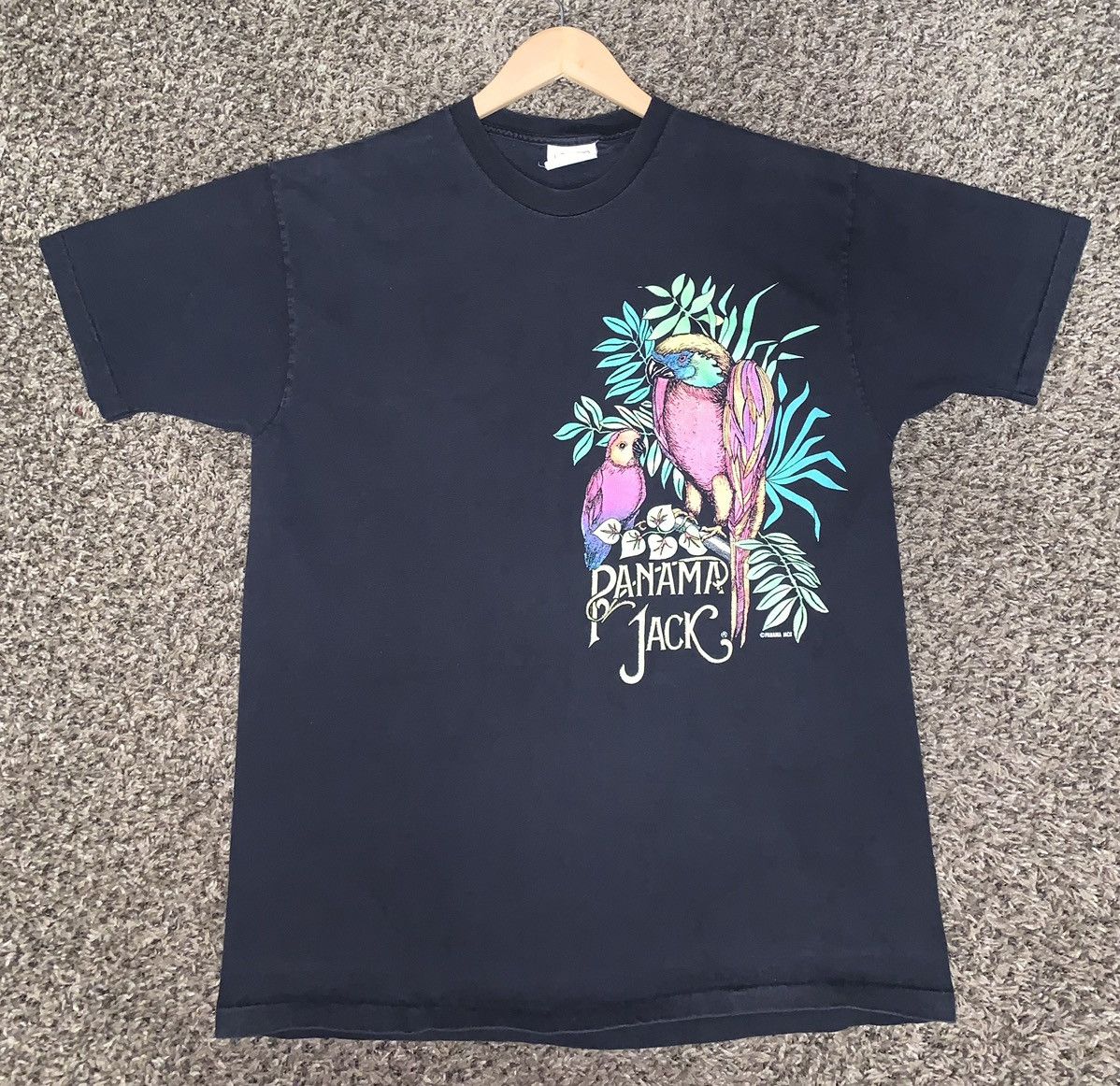 Vintage Panama Jack Tropical Birds T Shirt