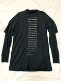 Owens Rick Owens Fake Two Piece Slogan Long Sleeve Short Sleeve
