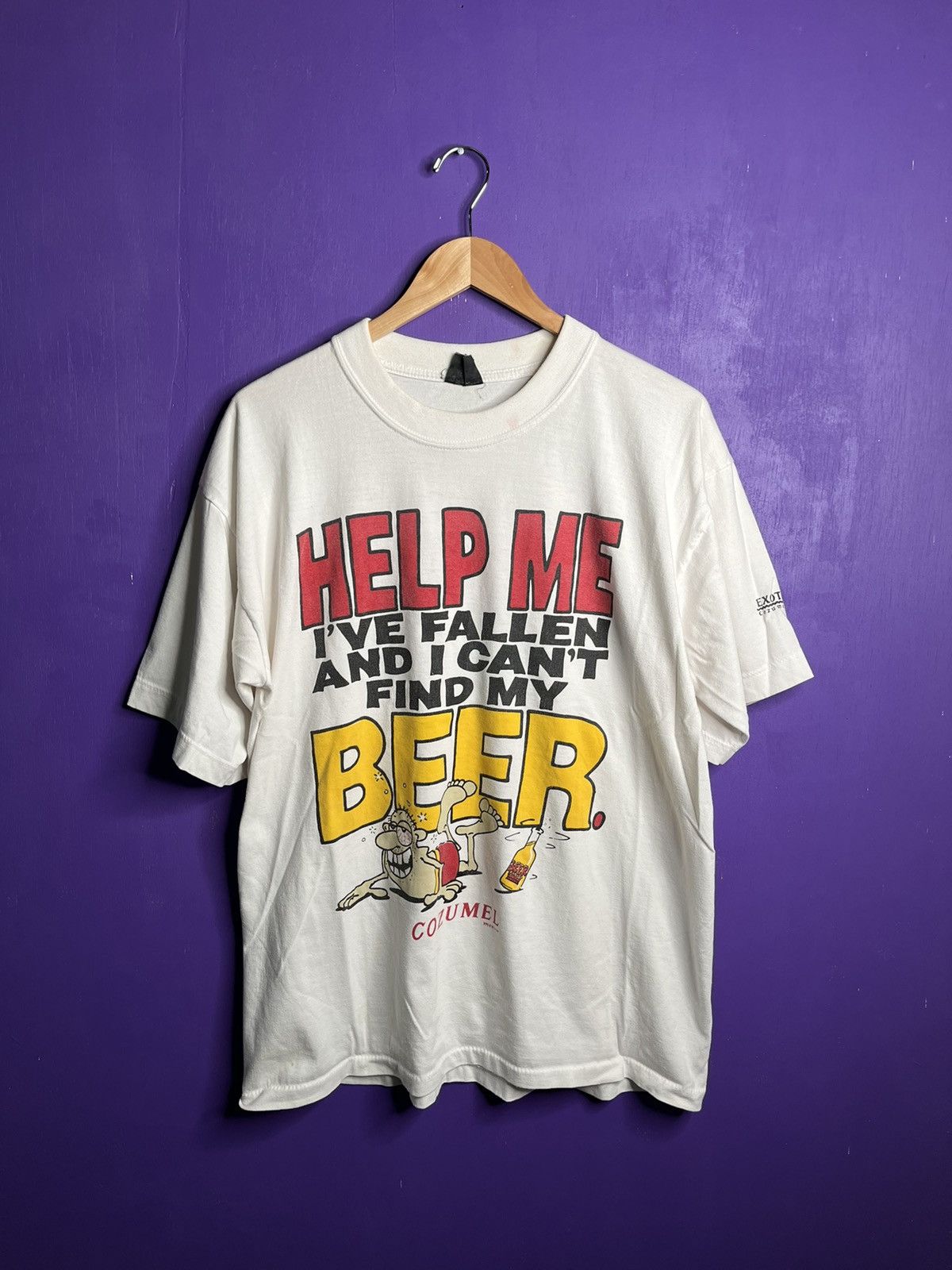 Vintage 90s I Ve Fallen And Can T Find My Beer T Shirt Hoodie, Sweatshirt | FlexRushtees.com