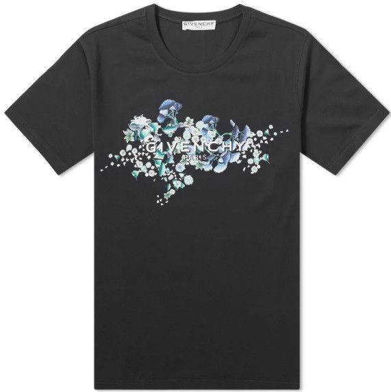 Givenchy Floral Logo Tee In Black L Hoodie, Sweatshirt | FlexRushtees.com