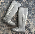 Ugg X Telfar Men Logo Print Fleece Tall Heather Grey Boot