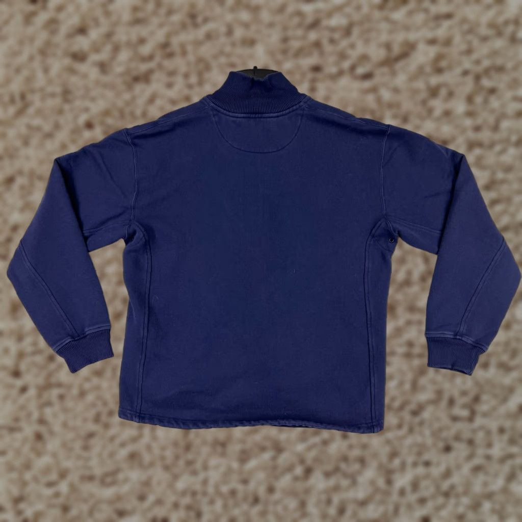 Lauren Ralph Lauren Sweater Boys Medium Blue 1 4 Zip Polyester Golf Mock Neck Shirt Pullover W