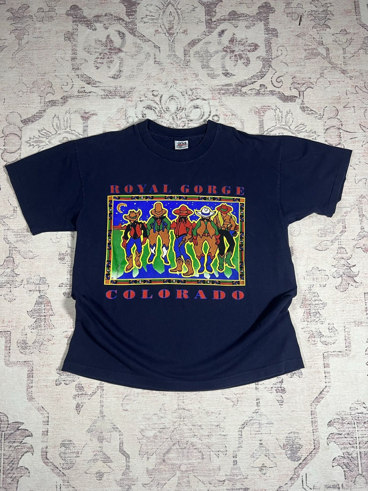 Vacation Vintage 90s Colorado Cowboy Western Aztec Art Graphic Tee