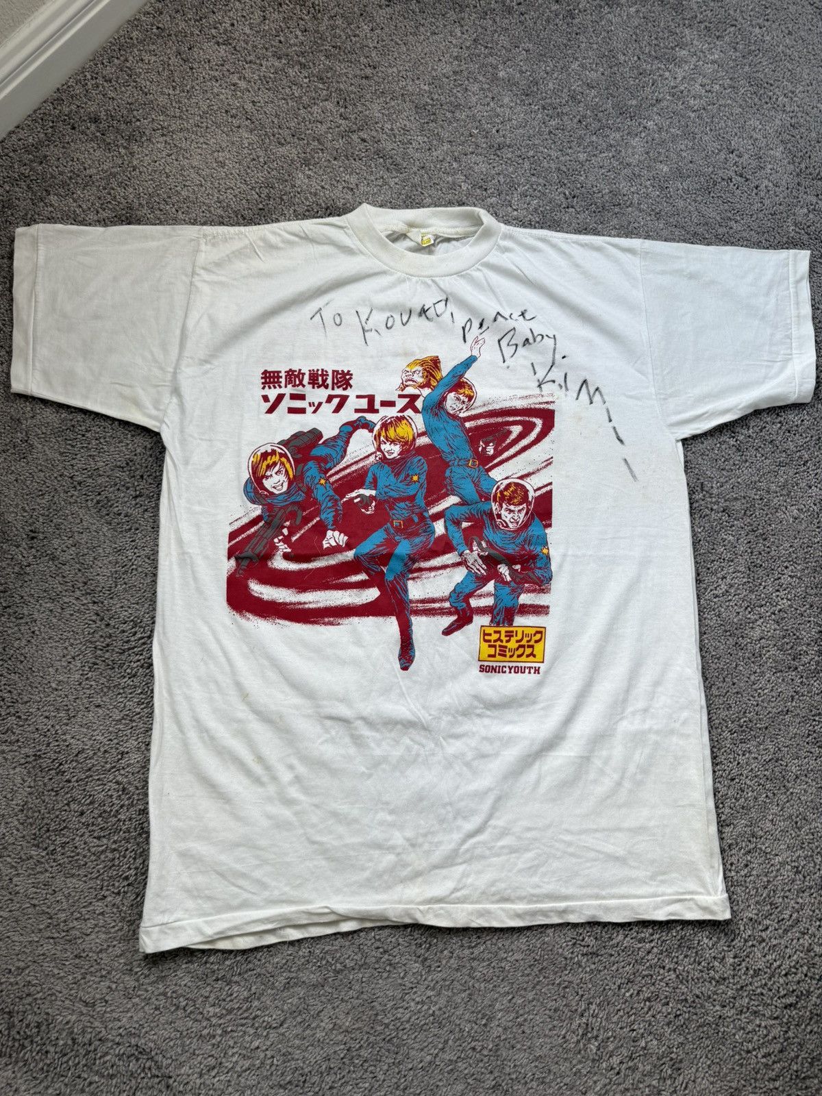 Vintage 1992 Sonic Youth Hysteric Glamour Astronauts Tshirt