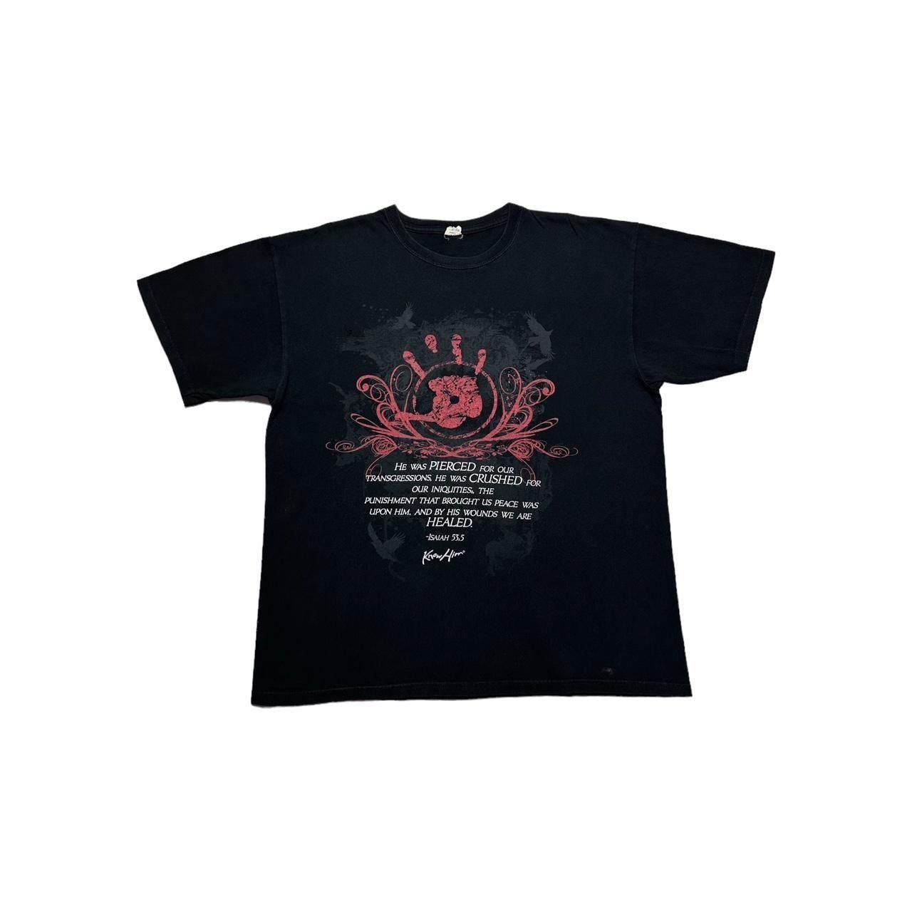 Vintage Y2k Jesus Pierced Healed Hand Isaiah 53 5 T Shirt