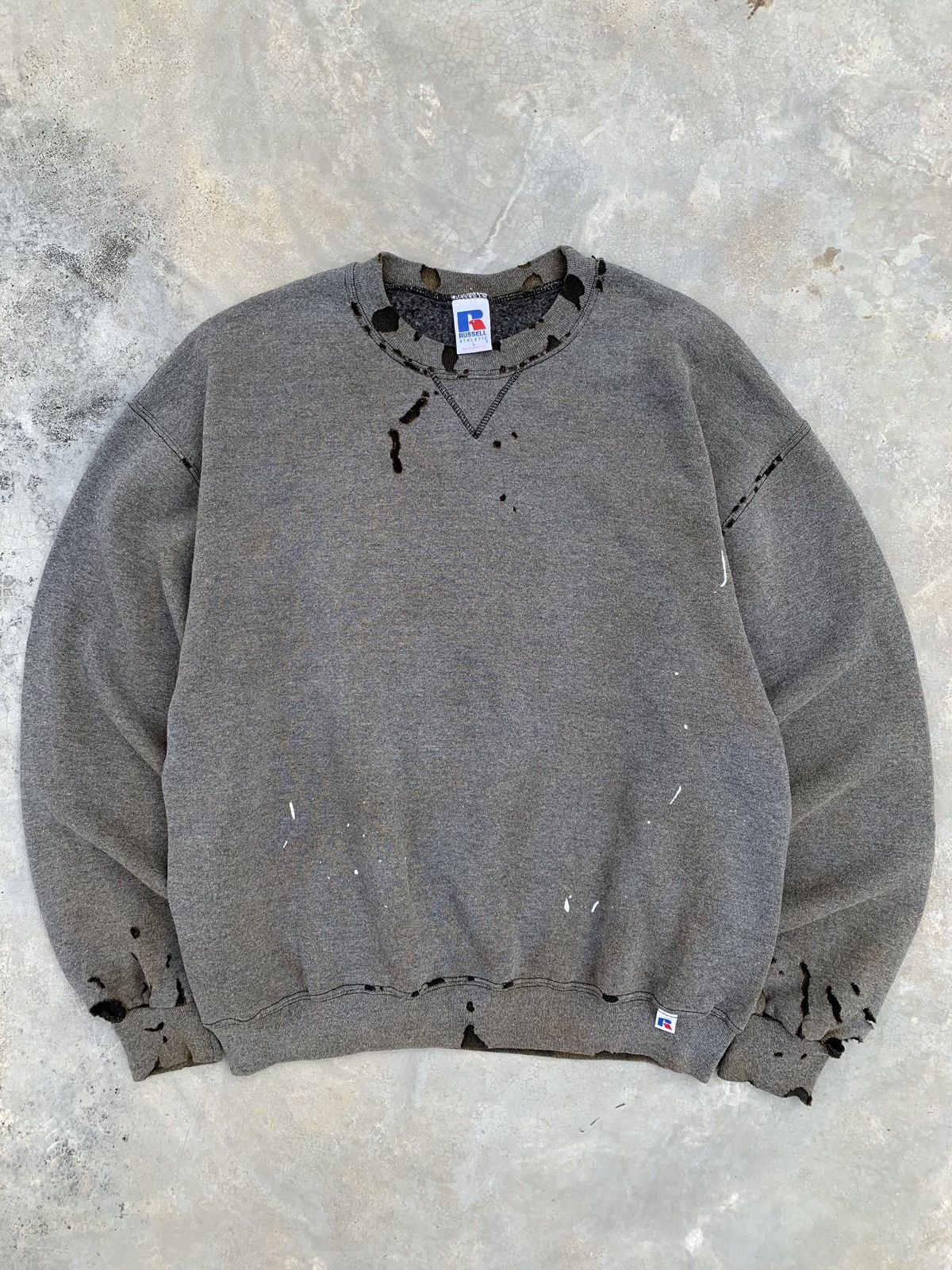 Athletic 90s Russell Thrashed Faded Sweatshirt