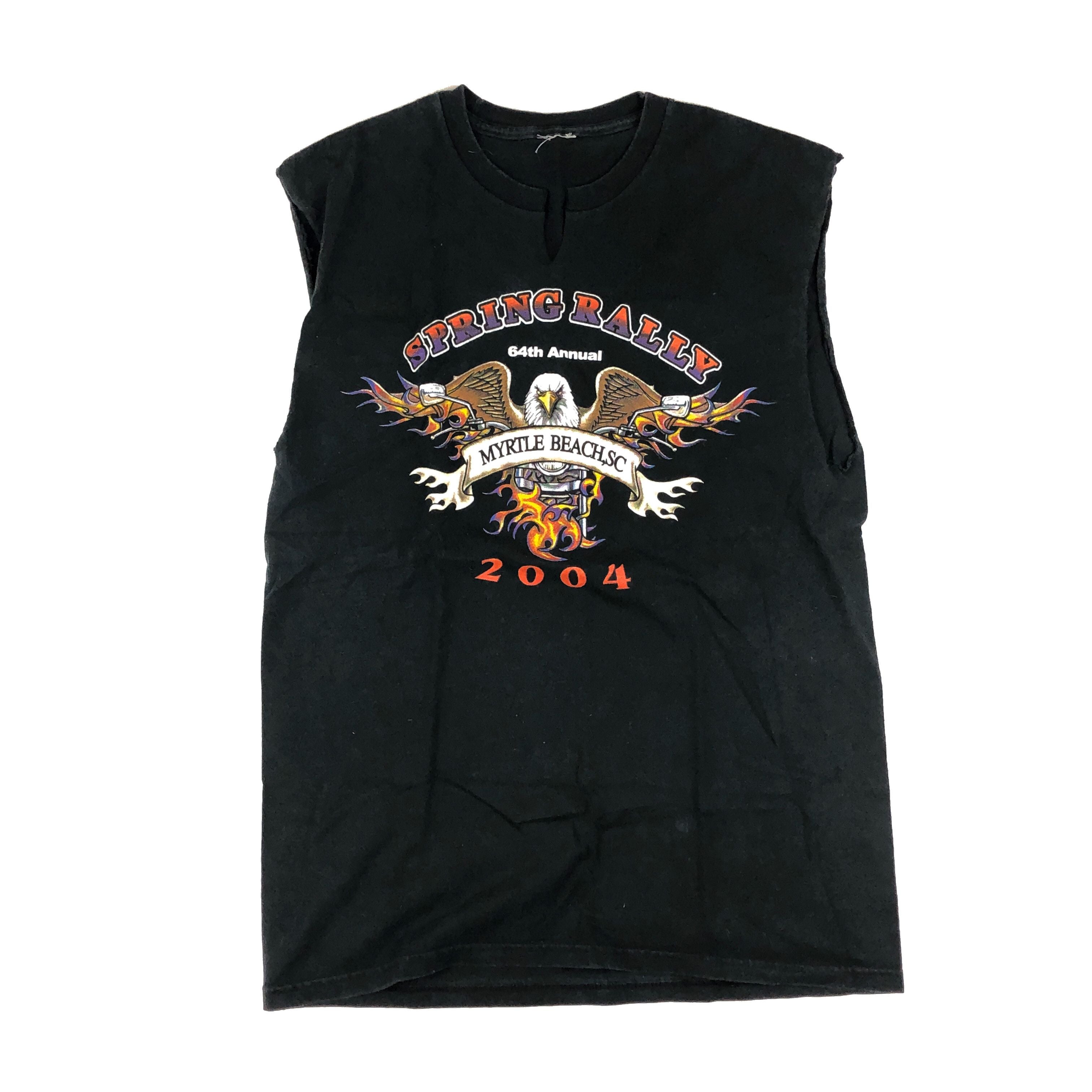 Vintage 00s Myrtle Beach 2004 Spring Rally Biker Shirt Size L
