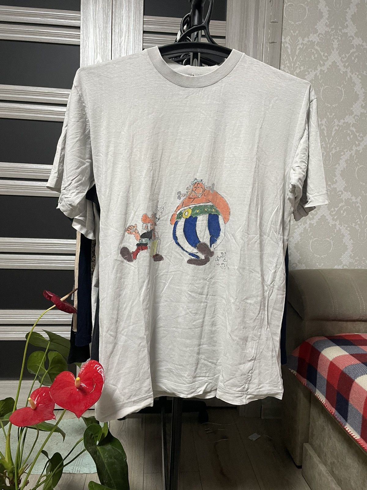 Vintage 90s Asterix Obelix Cartoon Tee Signed Rare Y2k Hoodie, Sweatshirt | FlexRushtees.com