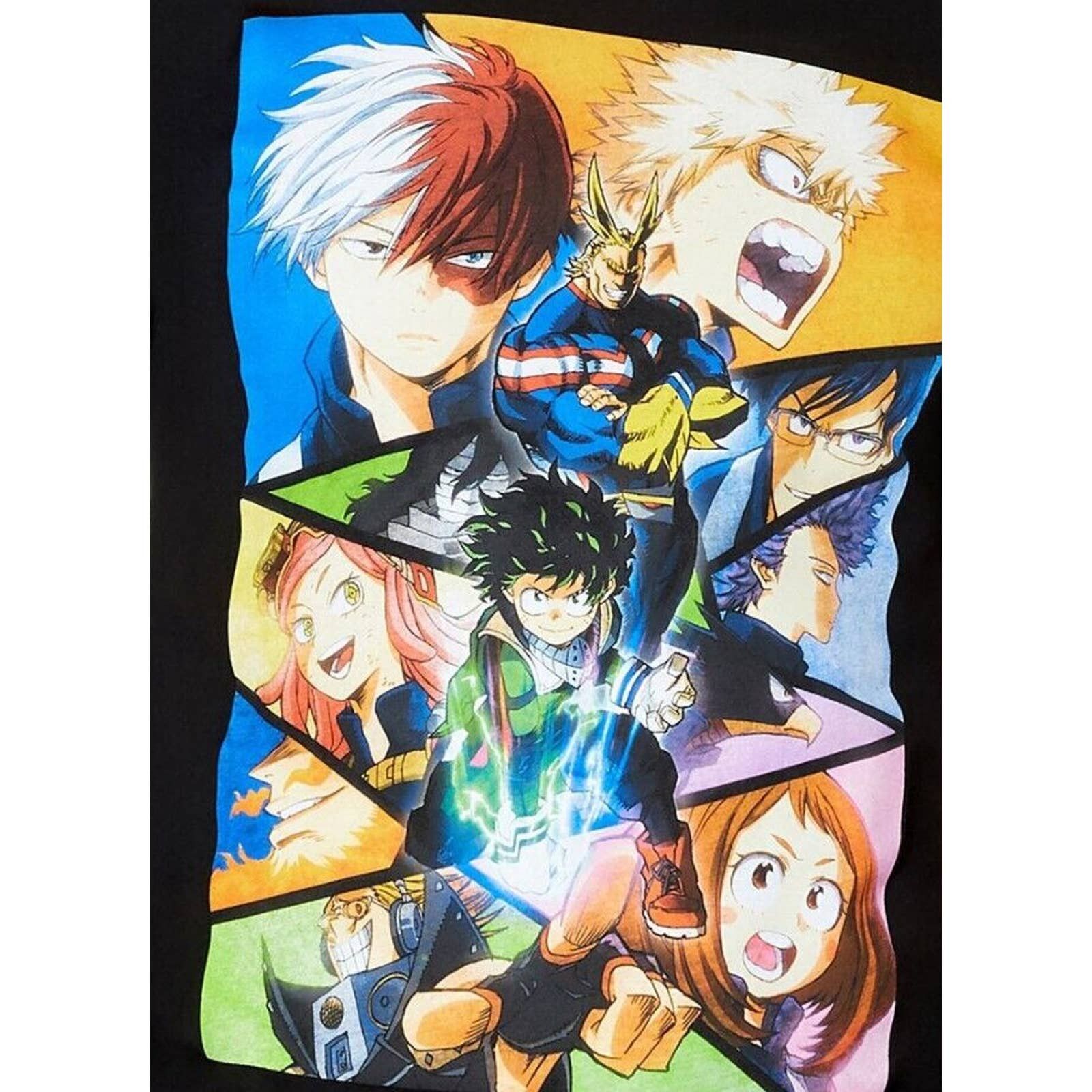 Other My Hero Academia Japanese Anime Character Grid Tee T Shirt