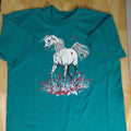 Vintage 90s Horse Flowers Meadow Illustration T Shirt Hoodie, Sweatshirt | FlexRushtees.com